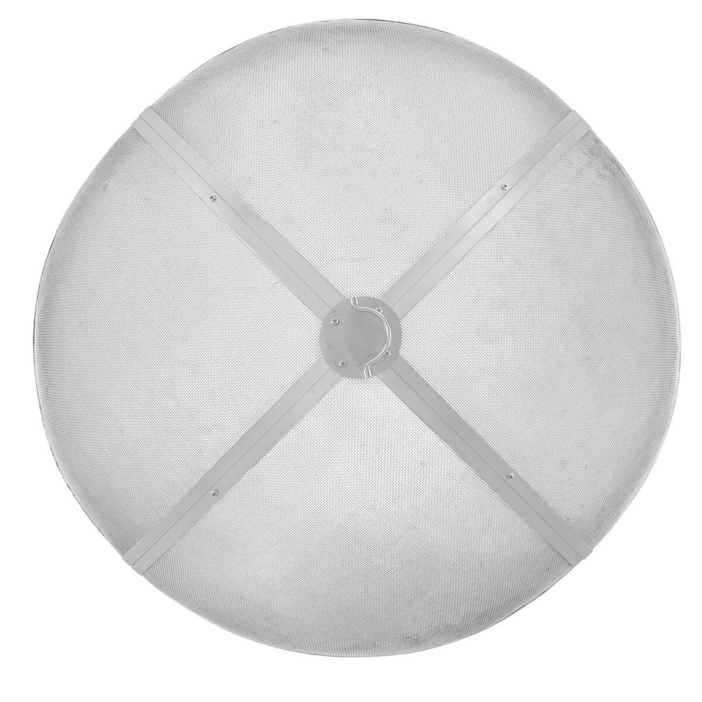 Fire Pit Spark Screen Round 40", Reinforced Heavy Duty Steel Metal Cover, Outdoor Firepit Lid, Easy-Opening Top Screen Covers Round with Ring Handle