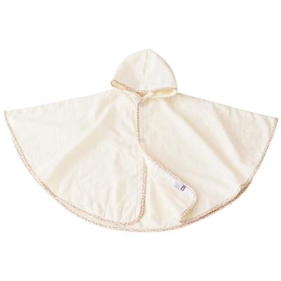 Bloom Imabari Baby Poncho Baby Bathrobe Hooded Quick Dry Lightweight Gauze Fabric Cute Baby Made In Japan Cotton Fit-Use 100% (Ivory)