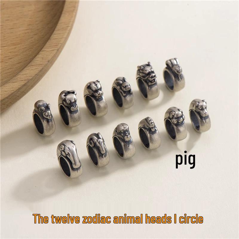 Chinese Zodiac Vintage Ring & Bead Birth Year Bracelet