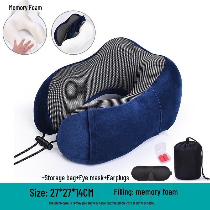 Tri-polar Memory Foam U-Shaped Nap Pillow
