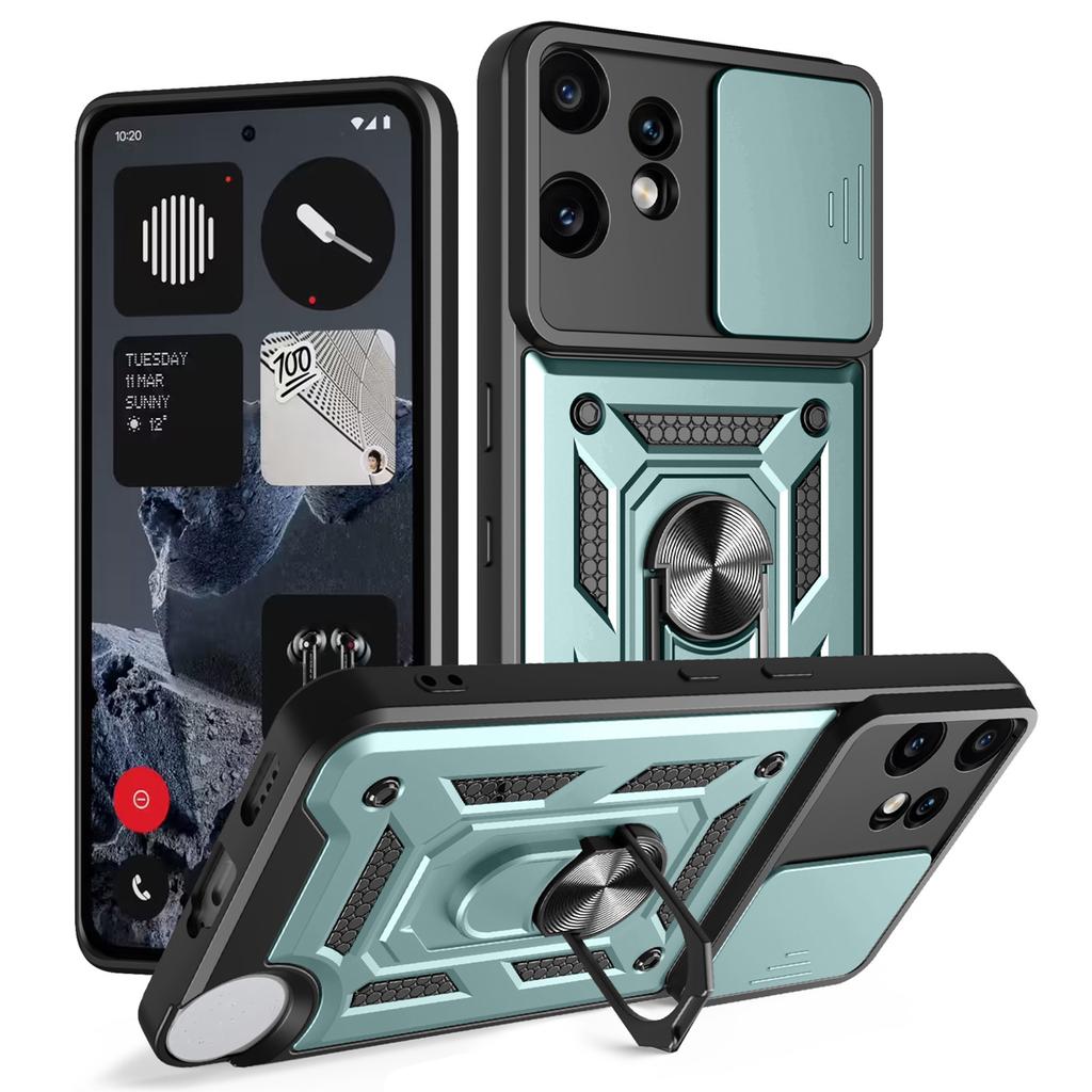 AMORUS For Nothing CMF Phone 2 Pro Case Kickstand PC+TPU Phone Cover with Camera Lens Slider