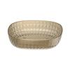 Light Luxury Gold Edge Square Fruit Tray Home Large Capacity Plastic Vegetable Salad Meal Tray Living Room Snack Candy Tray