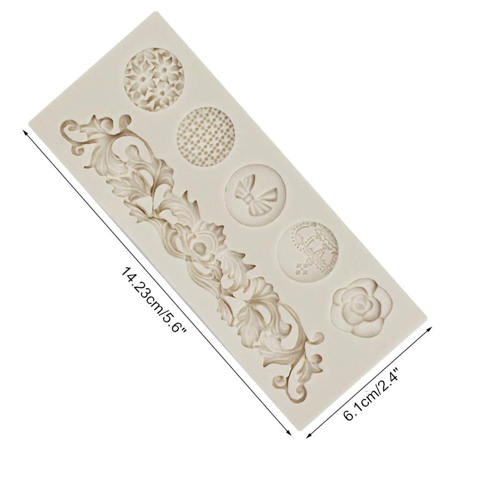 Baroque Fondant Molds Scroll Border Lace Silicone Molds Curlicues Gum Paste Candy Chocolate Molds Cake Decorating Sugar Craft