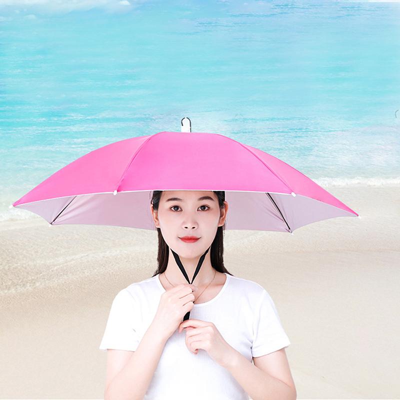 Fishing Umbrella Cap Large Head Mounted, Dual-Purpose Umbrella Cap For Both Rain And Light, Top Sunshade And Sun Protection Cap