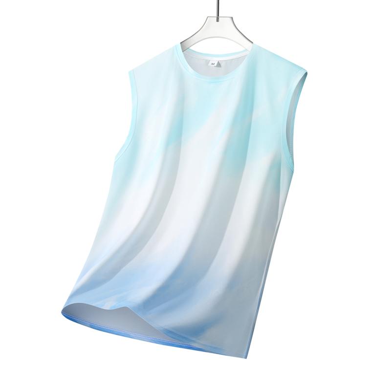 Marathon Color Block Running Vest Fitness Sunscreen Breathable Sports Vest Jogging Moisture Wicking Training Vest
