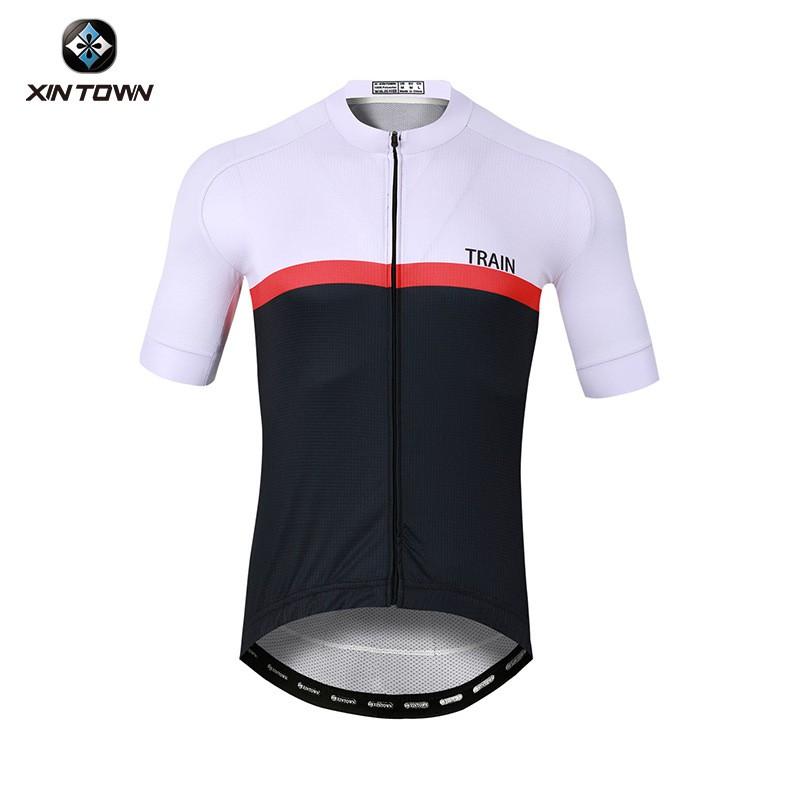 XINTOWN Cycling Jersey Set Short Sleeve Bib Shorts Men Road Bike Riding
