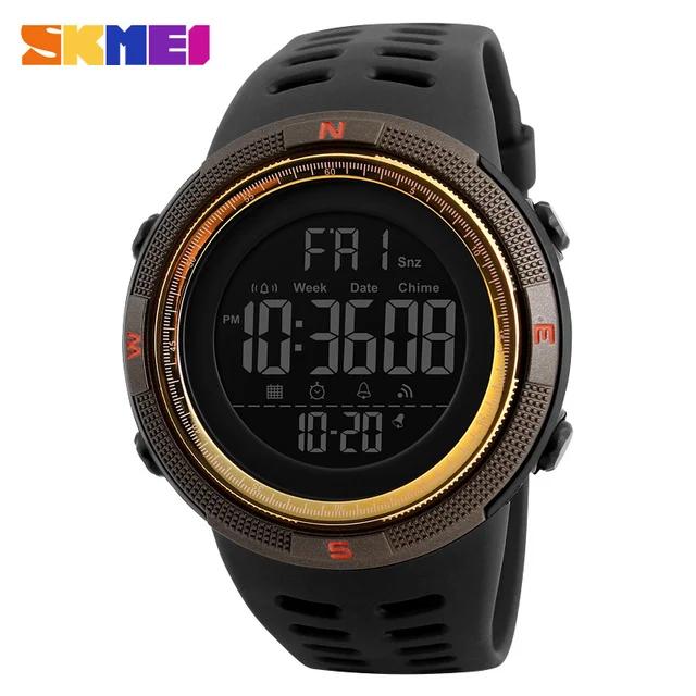 SKMEI 1251 Sports Digital Watch for Men Waterproof Military Electronic Student Mens Wristwatches Alarm Clock 1560 Reloj Hombre
