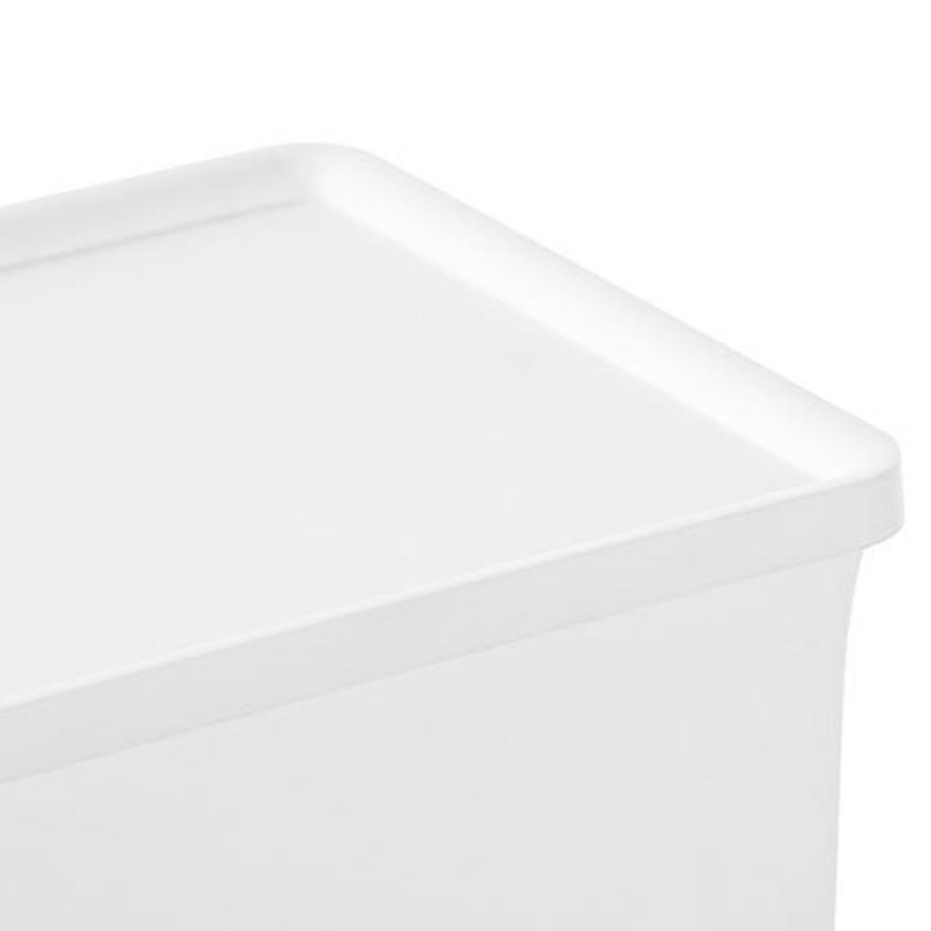 Oppbevaringsbokser med lokk Stor kapasitet Multifunksjonell Stablebar Plast Oppbevaringsbeholder for Skap
