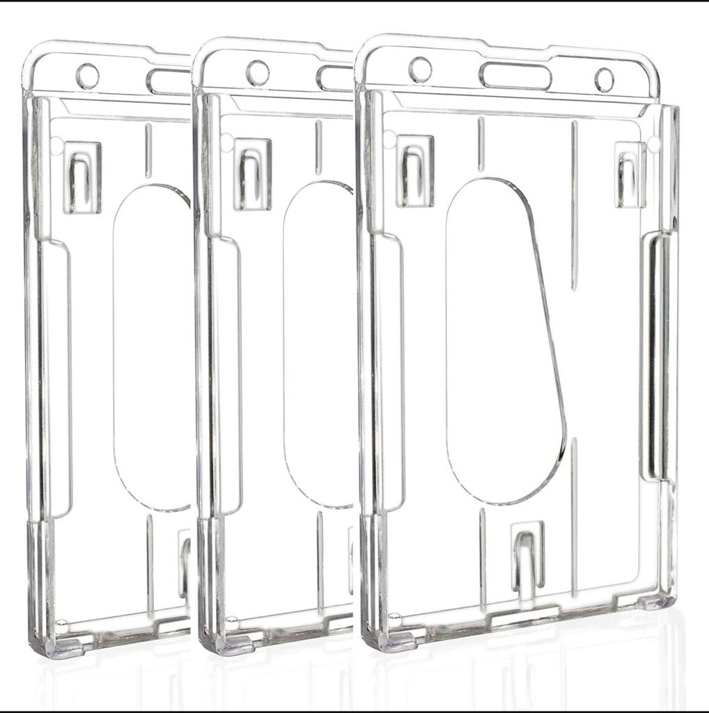 Transparent Cards Slots ID Tag Badge Holder with Badge Reel Cards Storage Organizer Employee Pass Work Card Case Sleeve