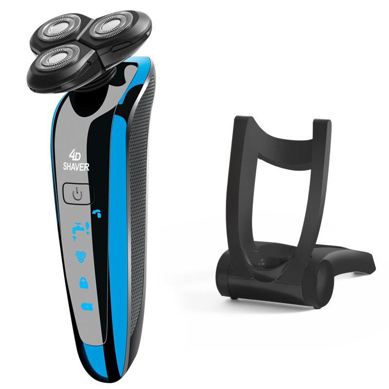 4D Electric Floating Shaver: USB Rechargeable, Full Body Washable, Multifunctional Beard Razor for Men.