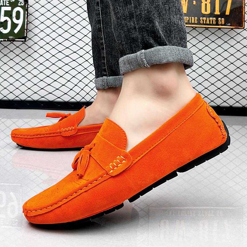 Fashion Size 48 Loafers Men Casual Shoes Tassel Brogue Big Size Driving Shoes Men Loafers Moccasins Breathable Slip on Loafers for Men