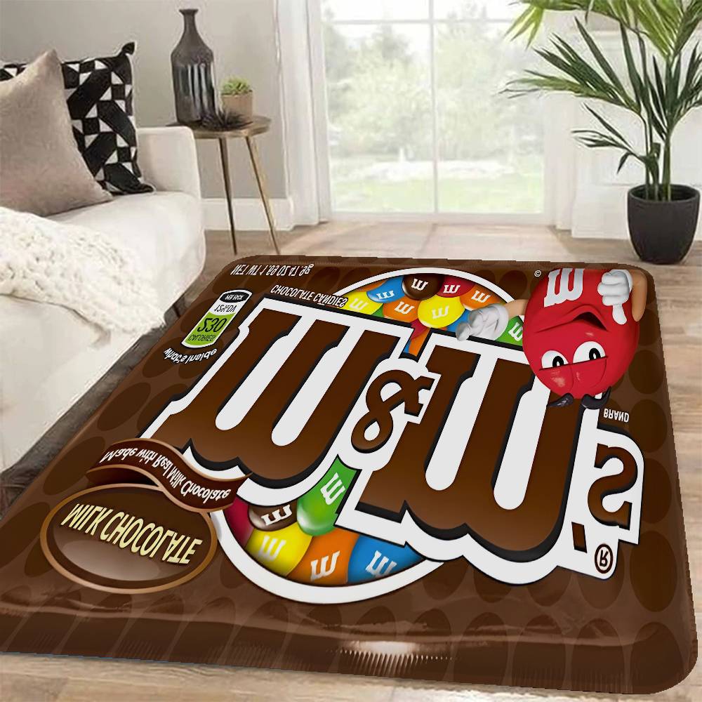 Carpet M&M Candy Snacks Kitchen Mat Kids Room Bedroom Decoration Balcony Anti-Slip Doormat Living Room Alfombra
