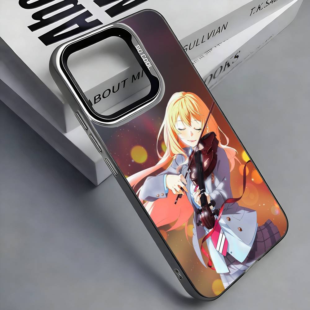 Y-Your lie IN A-APRIL Phone Case For iPhone 17,16,15,14,13,12,11 Plus,Pro Max,Colored Silver Phone Case