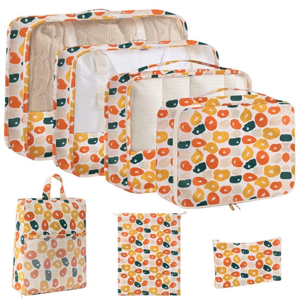 

7 шт. Портативная сортировочная сумка для хранения с рисунком в виде куба, 2024 г., дорожная сумка для хранения