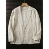Reputation Continues Natural 100/Flax Antibacterial Moisture Absorption Breathable Men Autumn Leisure Business Suit Outwear Thin