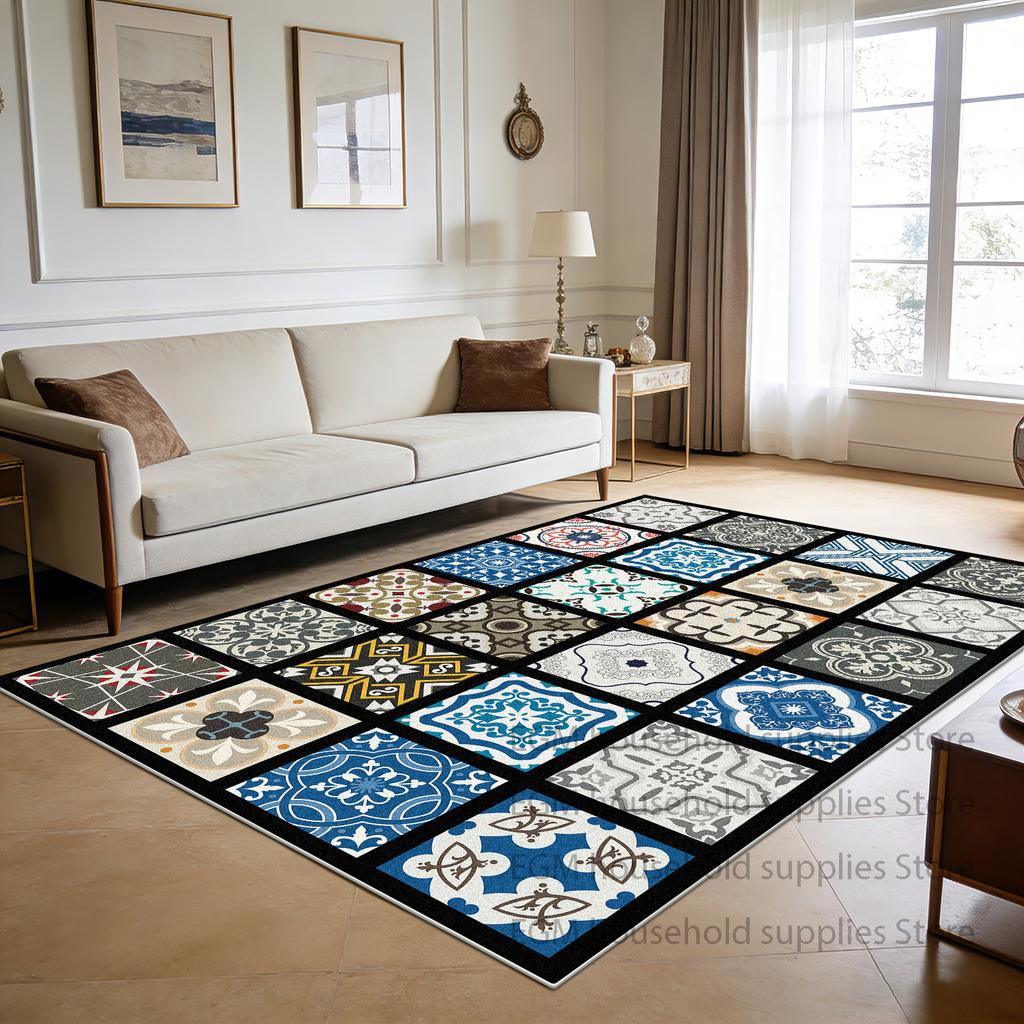 Colorful Ethnic Vintage Carpets Bohemian Living Room Decoration Large Area Rugs Washable Floor Fluffy Mat for Bedroom Bedside