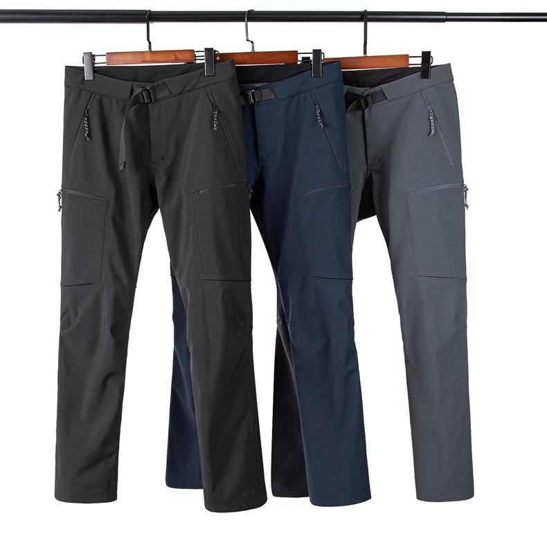 Men's Waterproof Windproof Fleece-Lined Softshell Hiking Pants