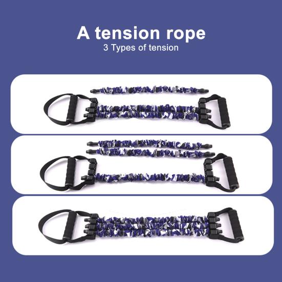 Adjustable Resistance Band with Detachable 3-Tube Chest Expander Shoulder Stretcher Strength Training Fitness Full Body Stretching Band with Handle