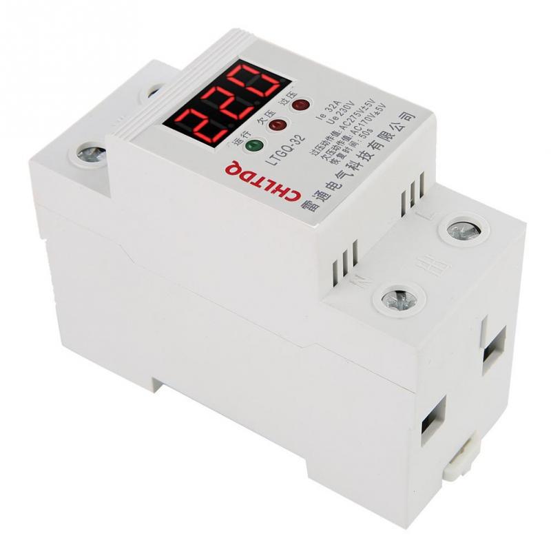 Buy 230V AC Automatic Reconnect Voltage Protector Undervoltage Relay 2P ...
