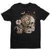 Retro Floral Skull Skeleton Unisex T-shirt | Gothic Skull Lover Gifts for Men