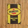 Pennzoil Vintage Metallschild - Perfekt für Garage & für Man Cave Deko, Perfekt für Raumdeko