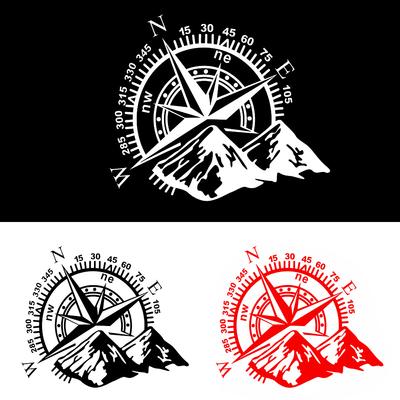 Off-road Mountain Compass Car Sticker Funny Vinyl Car-Styling Decals Hot Sale 60*50cm For Auto Window Motorcycle Decor