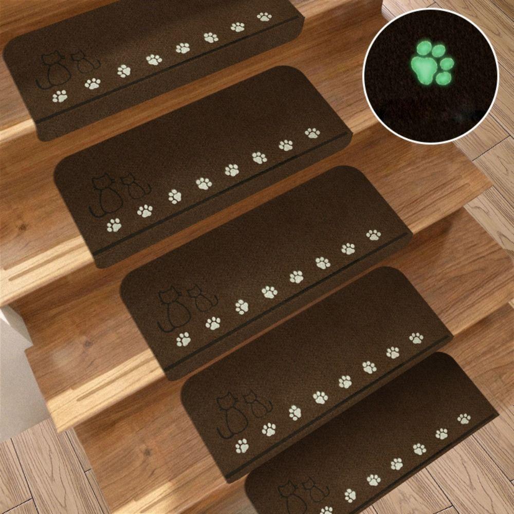 New Luminous Stair Mats Self Adhesive Water Absorbent Stair Carpet Pad Non-slip Washable Soft Floor Mat