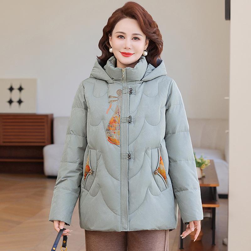 

Grandma s Women s Short Winter Jacket - Thick, Plus-Size, Chinese Style for Cold Protection XL [for up to 105 lbs]