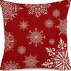 Merry Christmas Decor Cushion Cover 45x45 cm Pillow CaseCartoon Reindeer Santa Claus Printed Throw Pillowcase Linen Pillow Cover