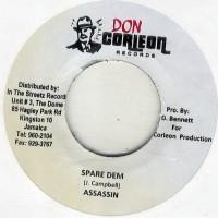 

7-дюймовая пластинка ASSASSIN - Spare Dem NONE Don Corleon Rec 2008 Ямайка Регги, Ска и Даб Б/У