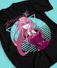 Darling In the Franxx Zero Two (02) Retro Anime Print T-Shirt | Unisex Cotton Casual Short Sleeve Streetwear Top