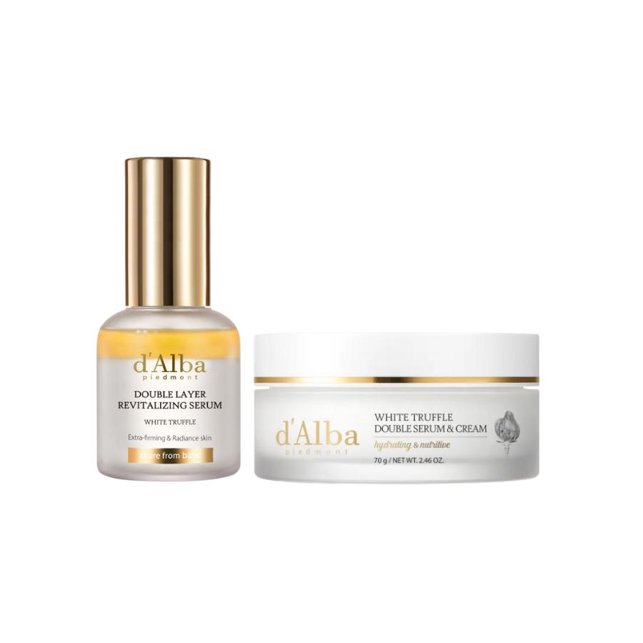 d'Alba White Truffle Double Serum & Cream 70g + Double Layer Revitalizing Serum 30ml