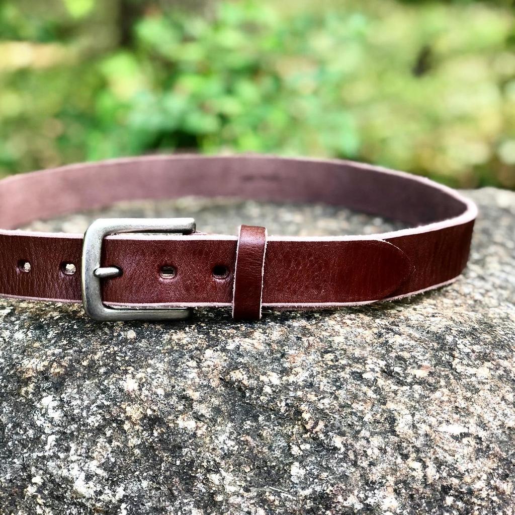 atelierCODEL Casual Leather Tochigi Leather Men's Belt, (Dark Brown)