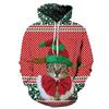 Cartoon Christmas Present Hoodie For Men New In 3D Printed Xmas Pullover Sweatshirts Men's Holiday Pullover Hoody Tops