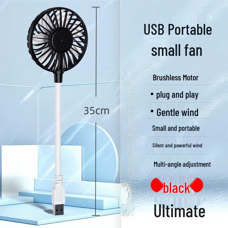 Portable USB Handheld Fan: Silent, Mini, and Power Bank-Compatible for Office, Dorm, and Outdoor Use