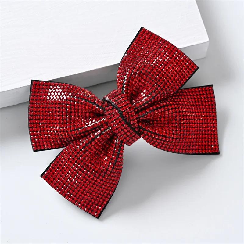 Neue Glitzernde Strass Schleife Haarnadel Haar Accessoires Mode Haarspangen für Damen Mädchen Vintage Spangen Pferdeschwanzhalter Kopfschmuck