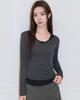 MUAHMUAH Slim Henley Neck Sleeveless [Black]