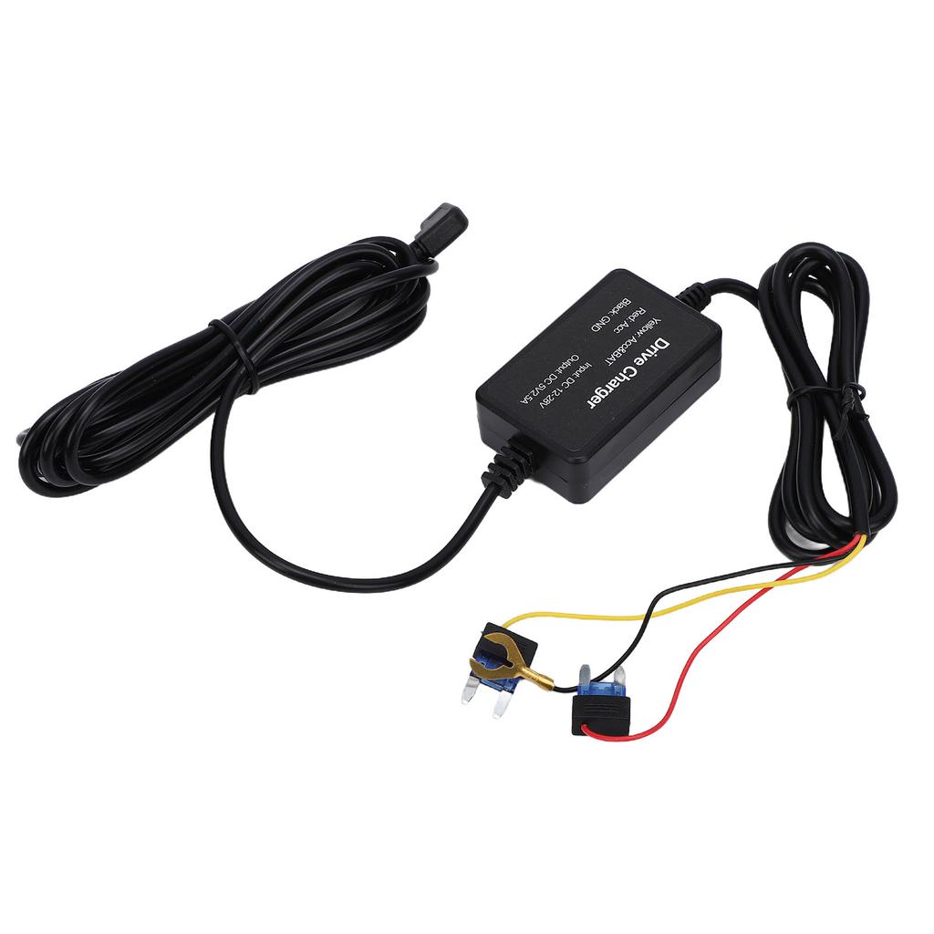 Car Cam Hardwire Kit 12-28V To 5V 2.5A with Low Voltage Type-C Hardwire Kit for 24 Hour Parking Monitoring
