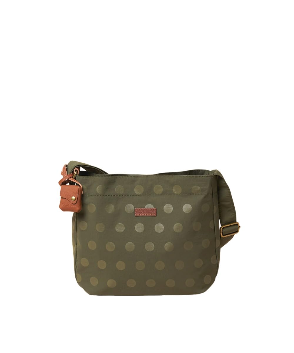 

Toleur Tola Nylon Dot Medium Shoulder Bag, Khaki, Women s, Polka Dots, Water-Repellent, 13023-KH