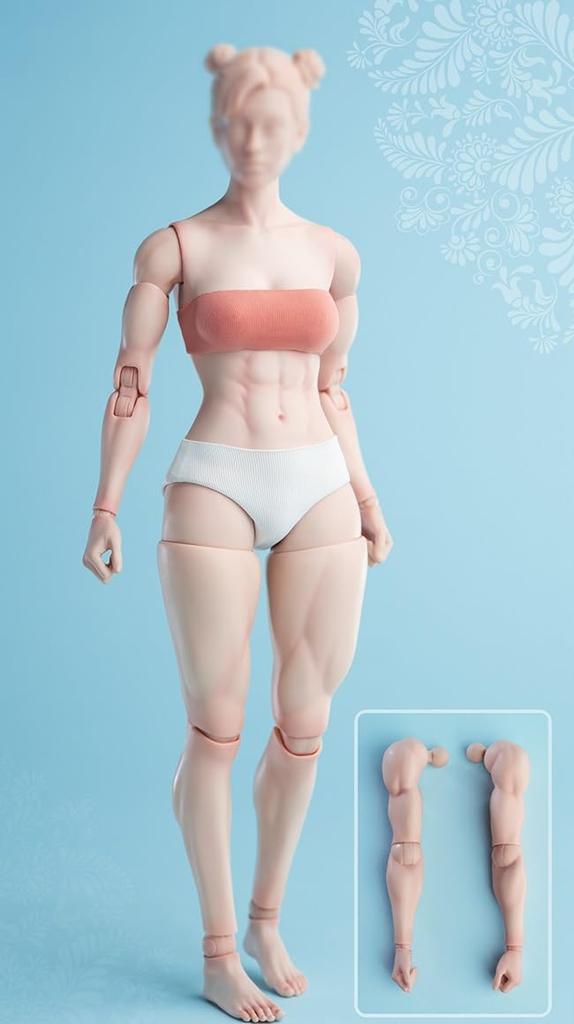 Scale Action Figure Worldbox AT206 Muscle Version Pearl White Skin Female Body and Clothes Not [TOYBARJAPAN] 1/6 (head Included) (A)
