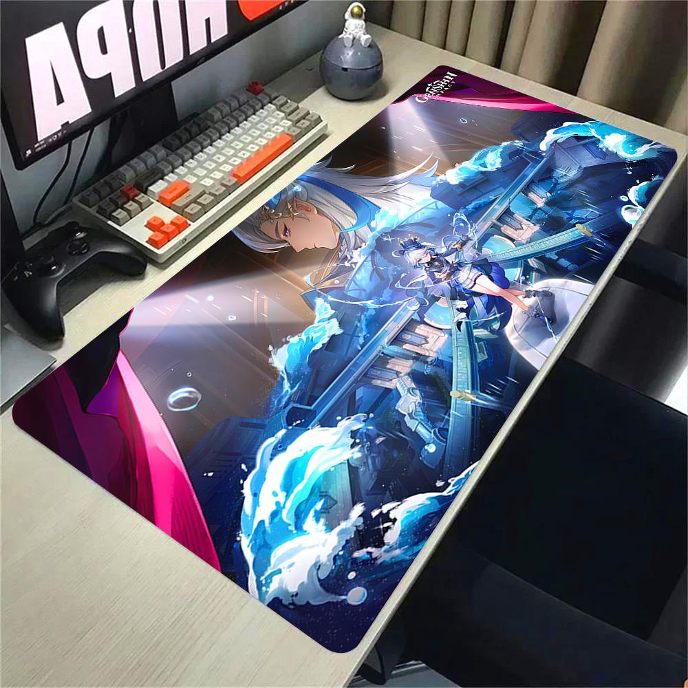 Genshin Impact Furina Anime Game Mousepad Office PC Kawaii Gaming Accessories Keyboard Mouse Pad Laptop xcm Mouse Mat Carpet
