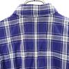 BARACUTA Made In Japan Check Pattern Long Sleeve 2WAY Shirt M Bluish Men's Used