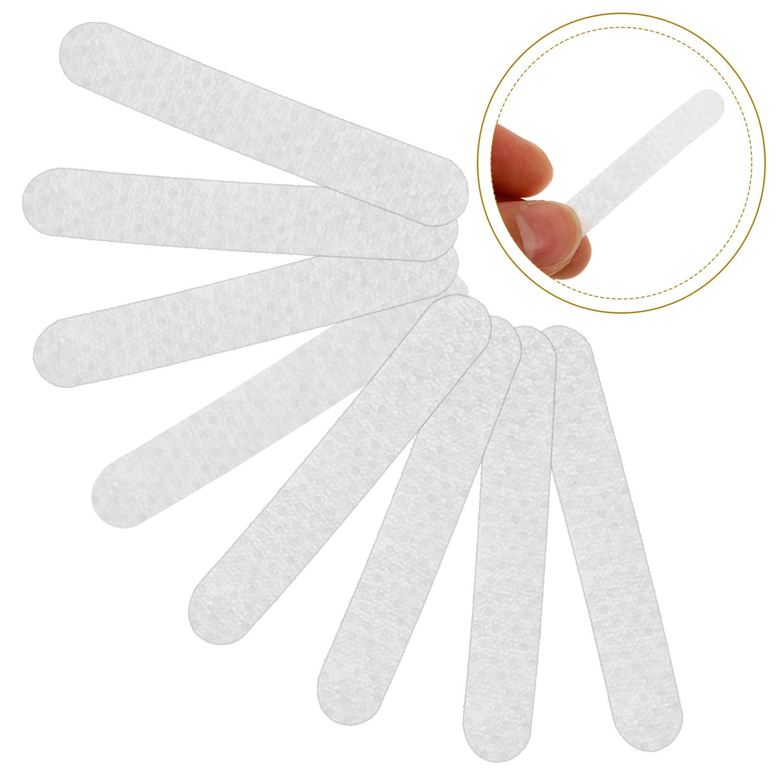 

100 шт. Противоскользящие наклейки для вешалок, Захваты для вешалок, Силиконовые полоски для одежды, ковров, шкафа, Полоски из силикагеля для самоклеящихся полосок белый