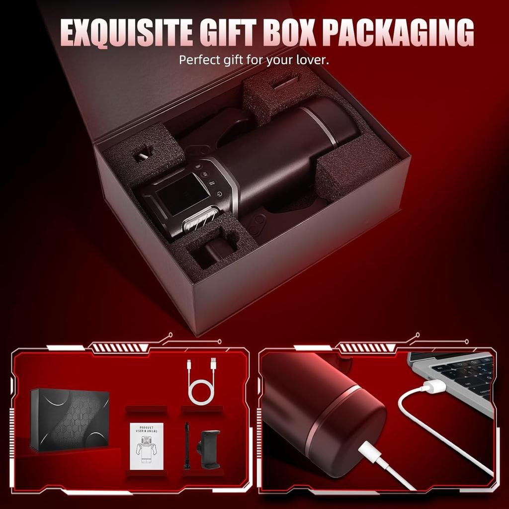Automatic Male Masturbator Vagina Masturbation Pocket Pussy  Blowjob Vibration Thrusting Masturbators Sex Toys For Men