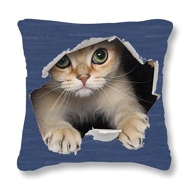 Home Decor Cute Kitten Patterns Pillow Covers for Decor Pattern Cushion Cover Suitable for Sofa Bedroom Car Pillow Cover