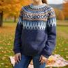 Ladies' Fashion Sweater, Round Neck,Loose Pullover Long-sleeved Knitted Sweater