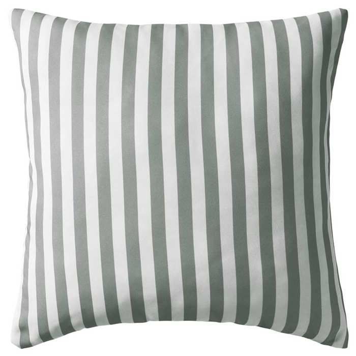 VidaXL Oreiller d'extérieur 4 pcs Impression rayure 45 x 45 cm Gris