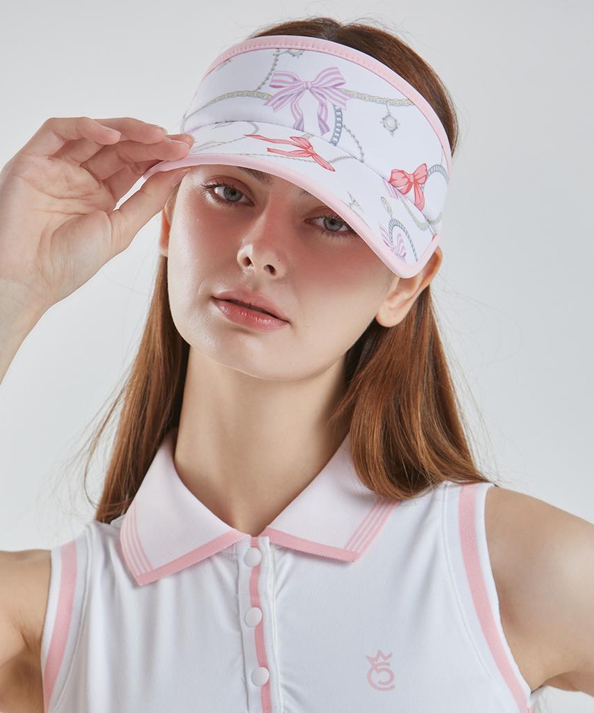 CHUCUCHU Ribbon Visor (Flower Pink) Cbfss-Vht002W