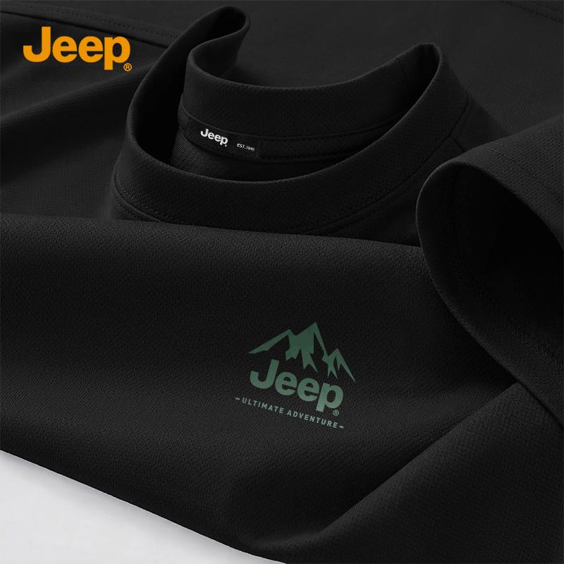 

JEEP Men s 2026 Summer Ice Silk Quick-Dry Sport T-Shirt M