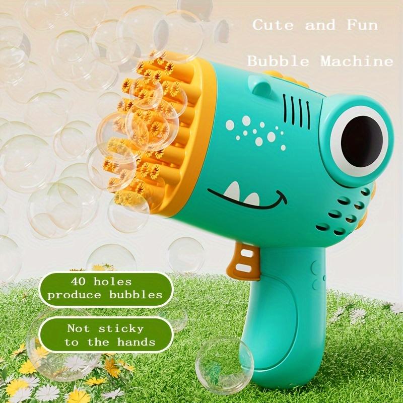 40-Hole Dinosaur Bubble Gun -Perfect for Children’s Parties & Festive Celebrations - Mesmerizing Handheld Bubble Maker Toy